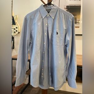 US Polo blue Oxford button down shirt men’s medium